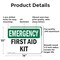 Signmission First Aid Kit, 14 in W x Rectangle, Aluminum OS-2PACK-EM-A-1014-L-10376 - alternate 7